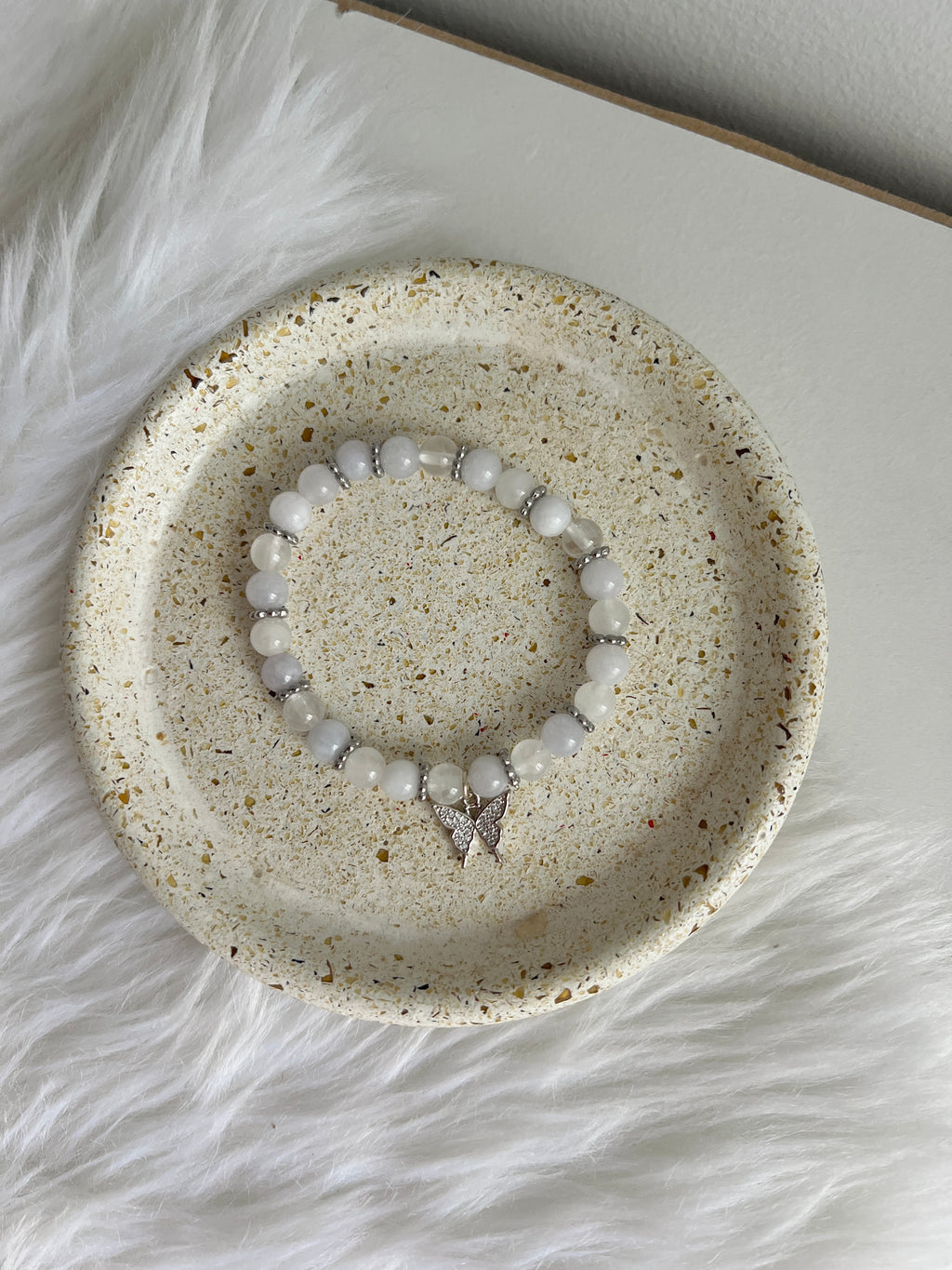 Blue Haze - Aquamarine and White Jade