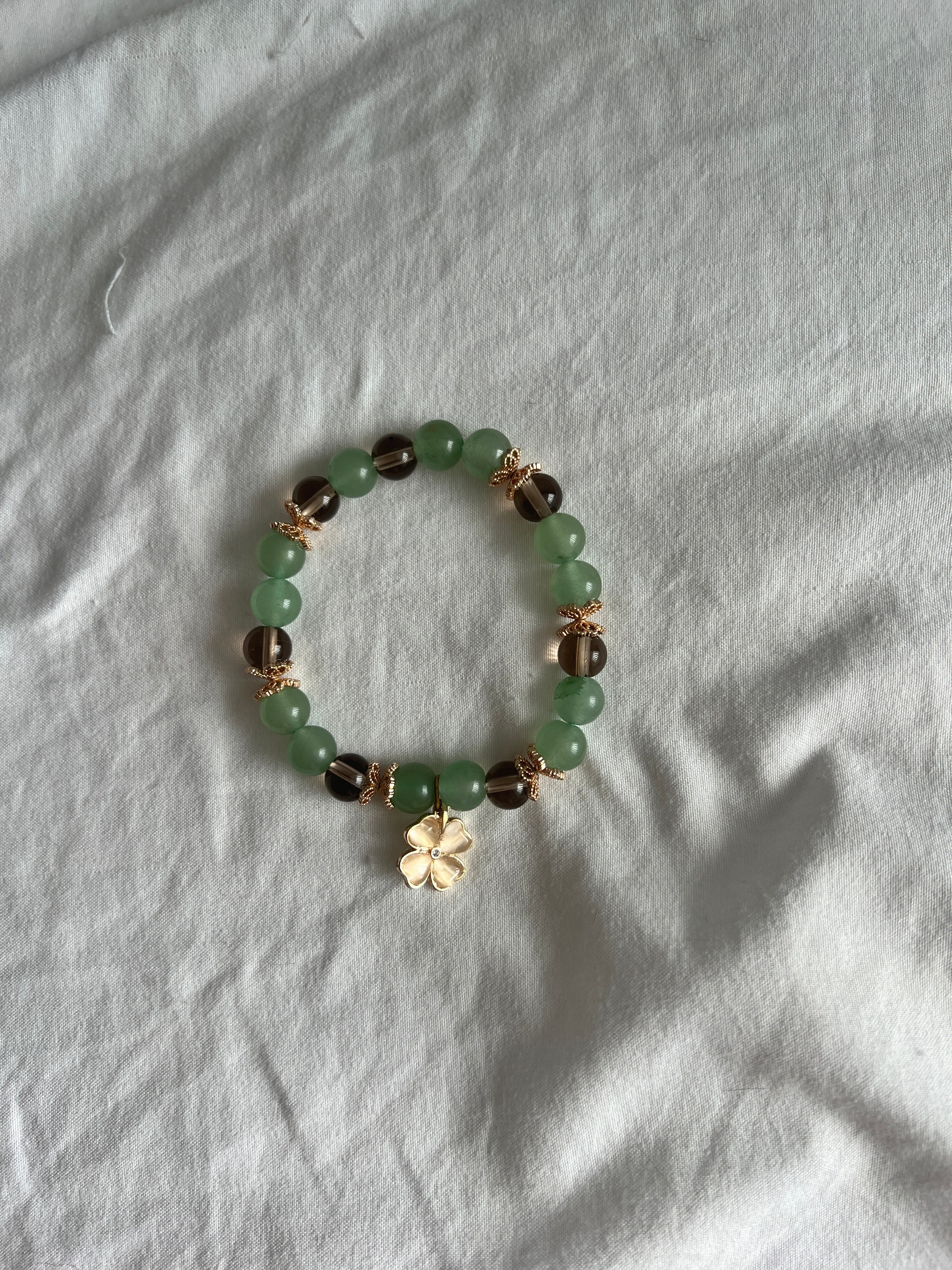 Lucky Ground - Green Aventurine and Smoky Quartz
