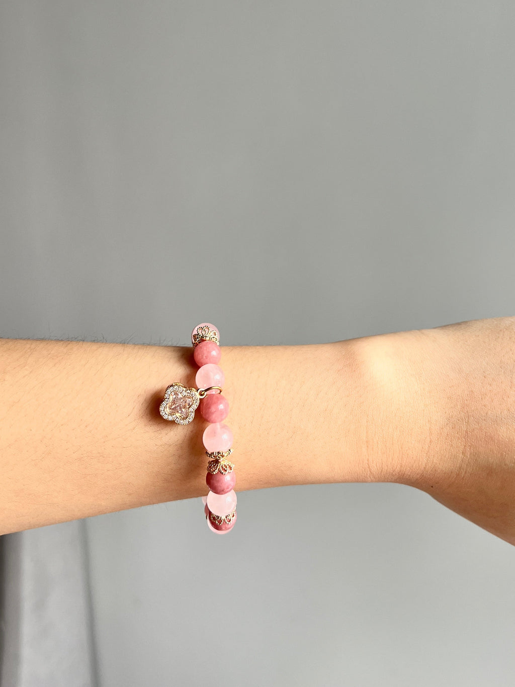 Petal Glow - Madagascar Rose Quartz and Pink Angelite